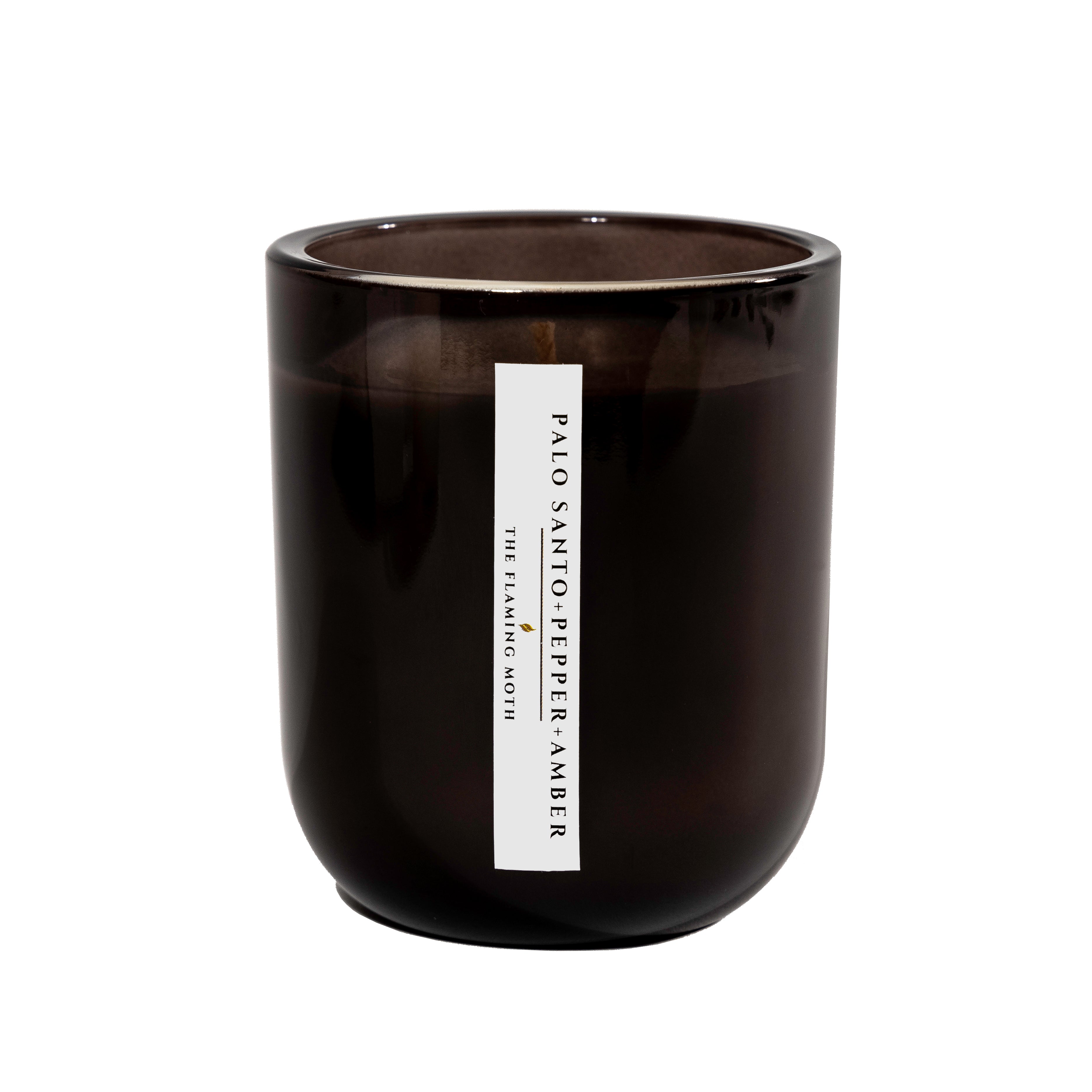 palo santo pepper amber candle